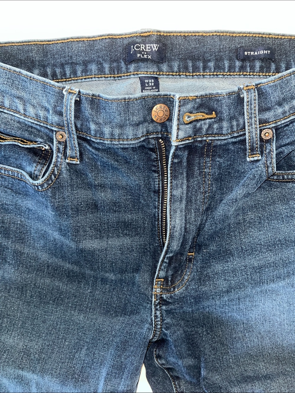 J. Crew Men's Dark Indigo Straight Jeans - Picture 2 of 4